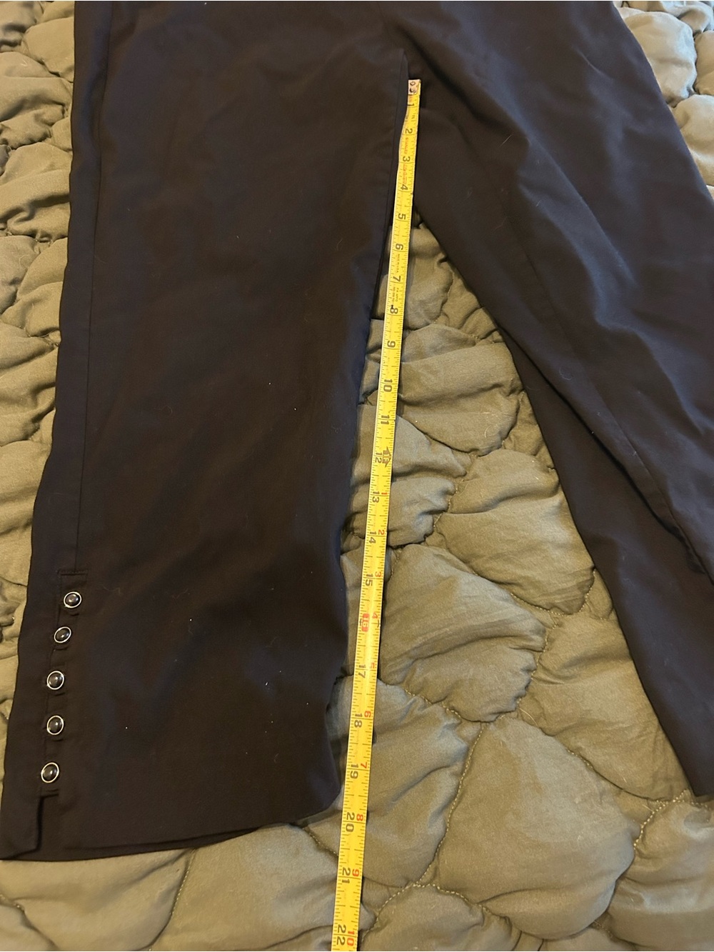 Zac & Rachel Black Cropped Eyelet-Hem Pull-On Pants - Picture 5 of 7